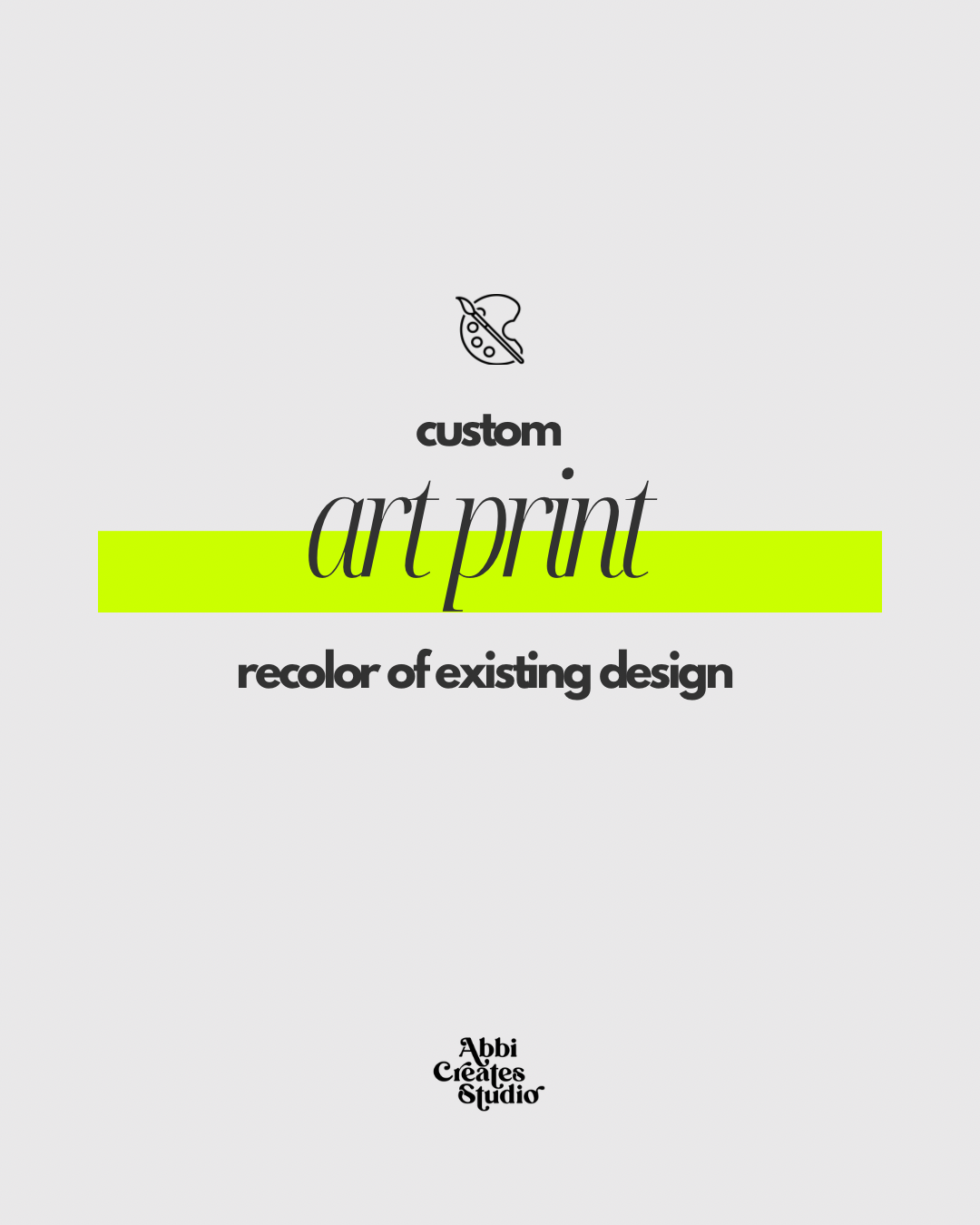 Custom art print recolor (of existing design) - Abbicreates Studio