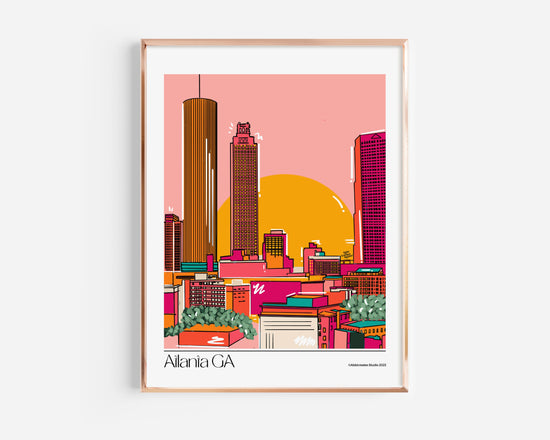 Explore the dynamic charm of Atlanta's skyline through our meticulously crafted Atlanta GA Skyline Art Print. This digital artwork beautifully captures the vibrancy and allure of the city, elevating your space with its captivating presence. Bring the energy of Atlanta into your collection and transform your surroundings with this extraordinary piece.