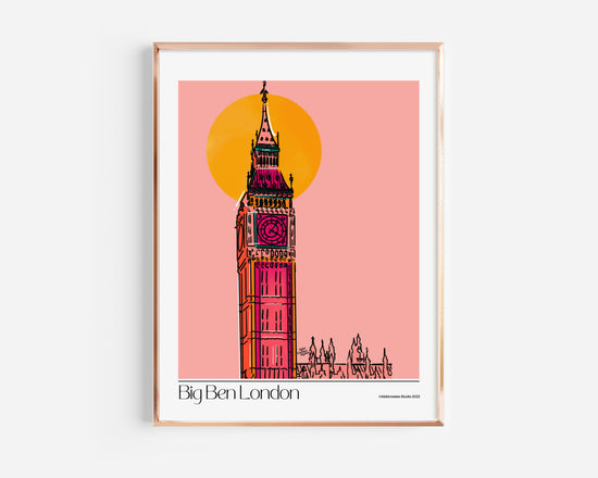 Discover the allure of London's iconic masterpiece with our meticulously crafted Big Ben Art Print. This digital artwork beautifully captures the grandeur and timelessness of Big Ben, adding a touch of elegance to your art collection. Elevate your space and experience the captivating beauty of this extraordinary piece.