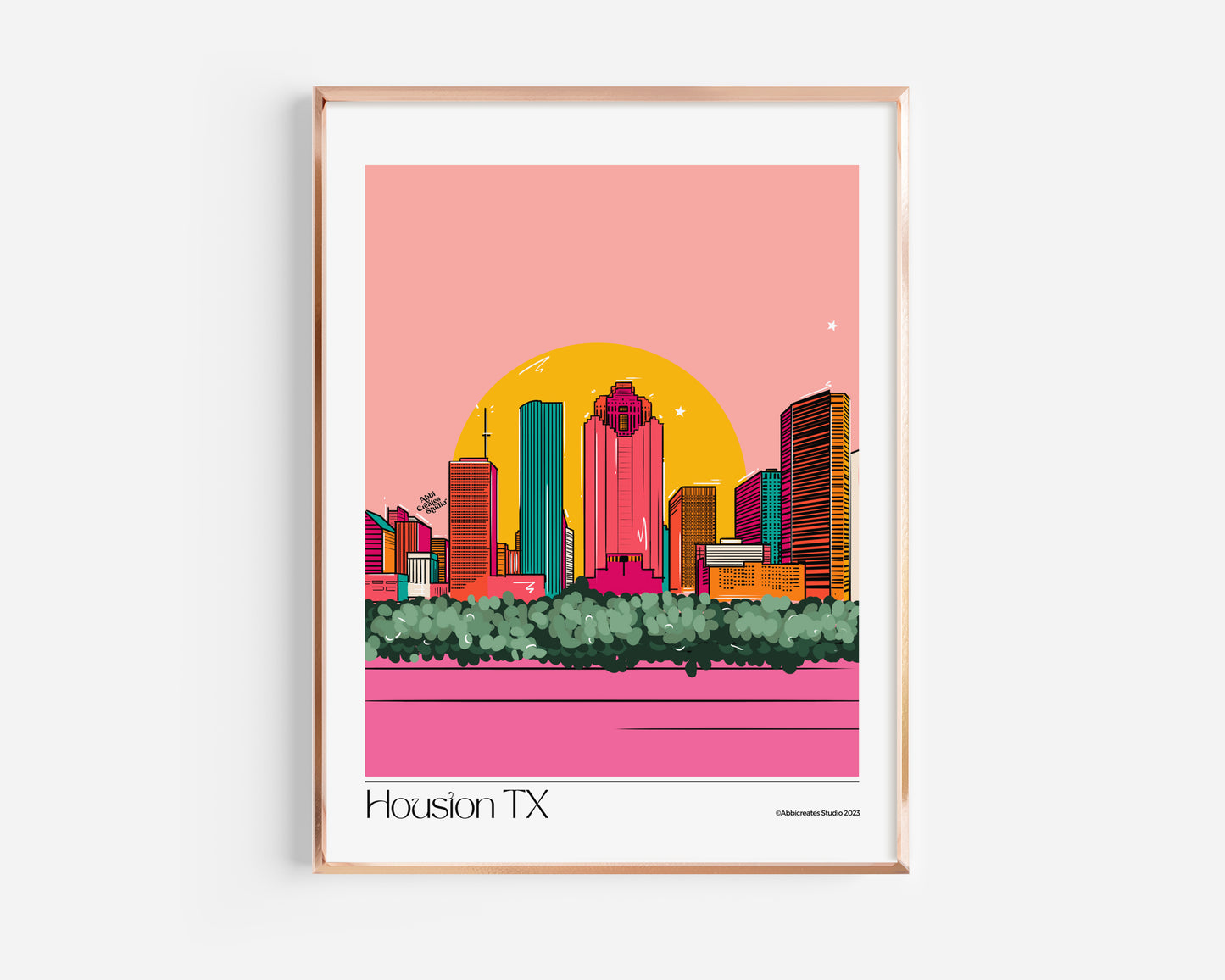 Immerse yourself in the dynamic spirit of Houston, Texas with our meticulously crafted Houston Texas Skyline Art Print. This digital masterpiece beautifully captures the essence of this vibrant city, adding a touch of sophistication and allure to your art collection. Elevate your space and experience the captivating charm of Houston with this extraordinary artwork.