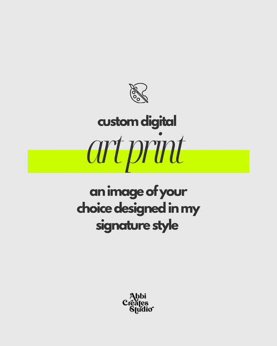 Custom DIGITAL Illustration | PNG,  | In Abbicreates Studio Signature style. - Abbicreates Studio