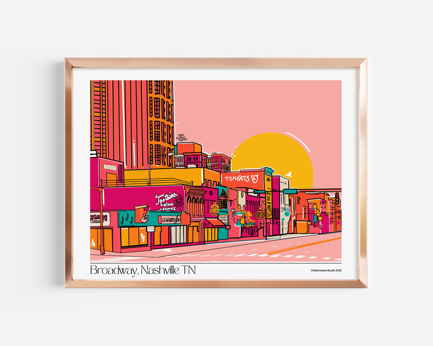  Immerse yourself in the lively spirit of Nashville's iconic Broadway with our meticulously crafted Broadway Nashville Art Print. This digital masterpiece captures the electrifying energy and musical heritage of the city, allowing you to bring the essence of Nashville into your space. Transform your collection with this captivating artwork and let the rhythm of Broadway come alive in your home.
