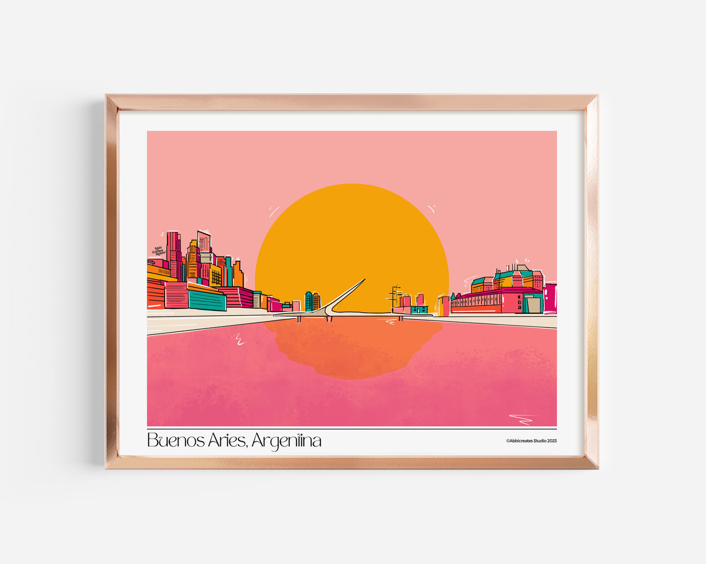 Load image into Gallery viewer, Discover the vibrant energy of Buenos Aires through our meticulously crafted Buenos Aires Skyline Art Print. This digital artwork beautifully captures the iconic skyline of the city, allowing you to infuse your space with the charm and allure of Buenos Aires. Elevate your collection with this extraordinary piece and create an ambiance that reflects the spirit of this captivating city.
