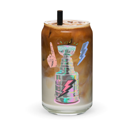 Load image into Gallery viewer, Tampa Bay Bolts Lightning Stanley Inspired Can Glass - Abbicreates Studio
