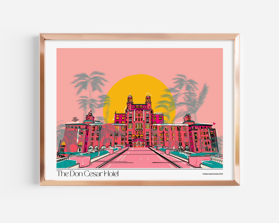  Discover our breathtakingly revamped Don Cesar Hotel Art Print, capturing the allure of this iconic landmark on St. Pete Beach. This high-quality JPEG digital download is optimized for a 16x20-inch print, showcasing every detail of its timeless elegance. Print it at home or at your preferred print shop for an exceptional art experience. No physical print will be shipped.