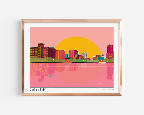 Immerse yourself in the enchanting beauty of Orlando with our meticulously crafted Orlando FL Skyline Art Print. This digital artwork showcases the mesmerizing skyline of the city, allowing you to bring the magic of Orlando into your space. Elevate your collection with this extraordinary piece and create an ambiance that reflects the spirit of this vibrant city.