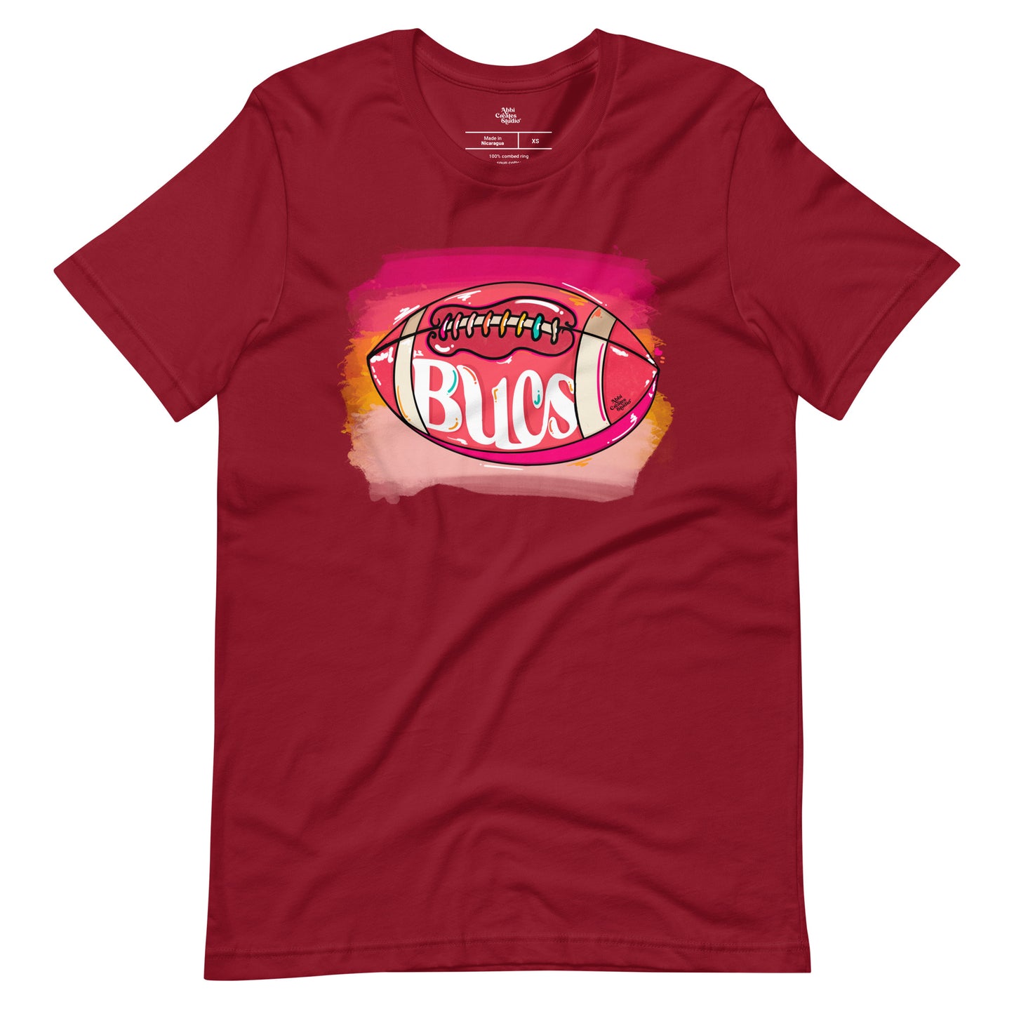 Cheer on the Bucs with Our Colorful unisex Football Fan Art T-Shirt! - Abbicreates Studio