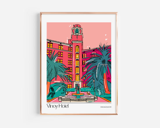 Immerse yourself in the elegance of the Vinoy Hotel with our beautifully revamped Art Print. This digital download captures the historic landmark's allure, perfect for enhancing your 2023 collection. Bring sophistication to your space with this exquisite artwork.