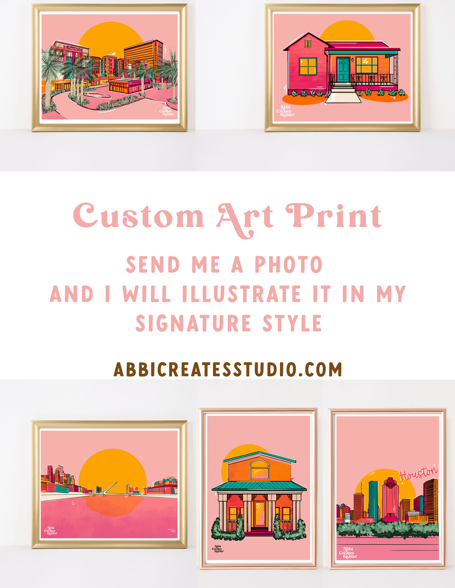 Custom Illustration | House portait | couples photos| personalized gift - Abbicreates Studio