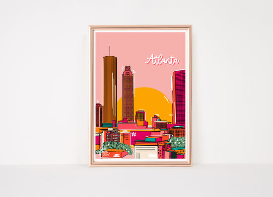Downtown Atlanta Skyline Art print - Abbicreates Studio