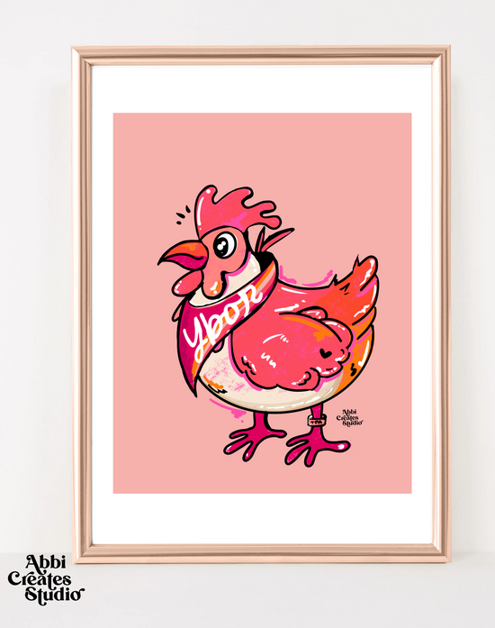 Ybor chicken art print - Abbicreates Studio
