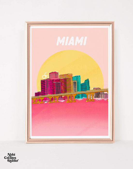 Miami Art Print collection By Abbicreates Studio - Abbicreates Studio