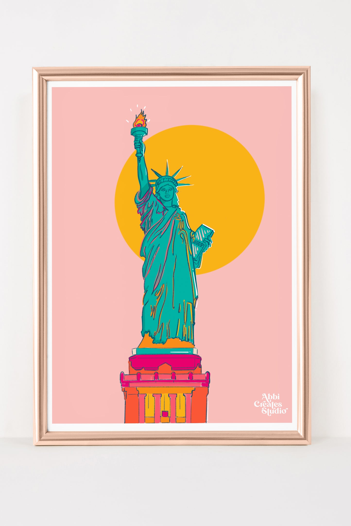NEW YORK Liberty Art Print  | Abbicreates Studio - Abbicreates Studio