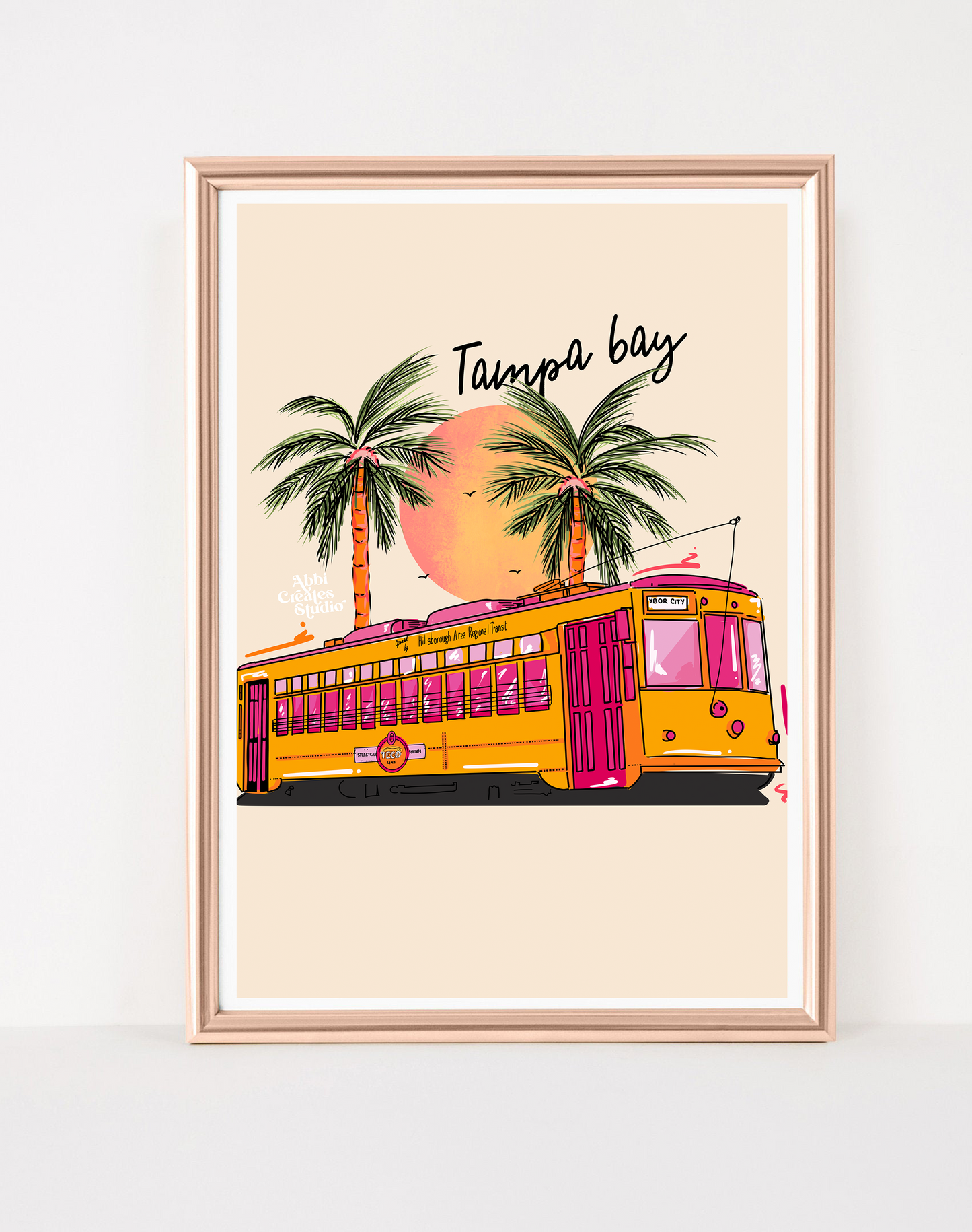 Tampa Teco Car Art Print - Abbicreates Studio