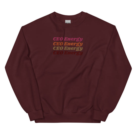 CEO Energy Embroidered Sweatshirt - Abbicreates Studio
