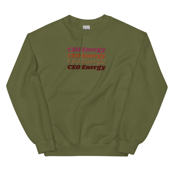 CEO Energy Embroidered Sweatshirt - Abbicreates Studio
