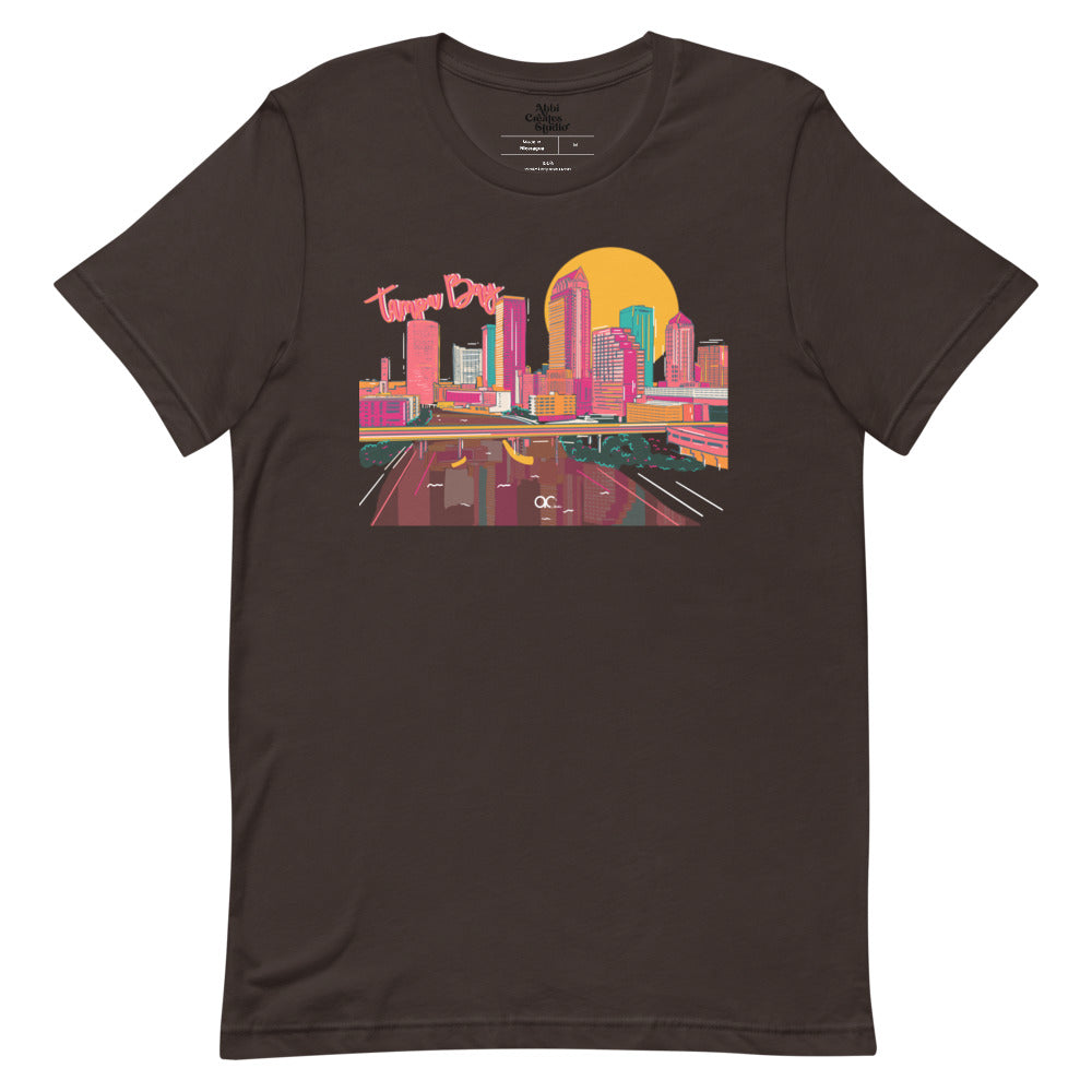 Tampa Bay Skyline Short Sleeve T-shirt UNISEX - Abbicreates Studio