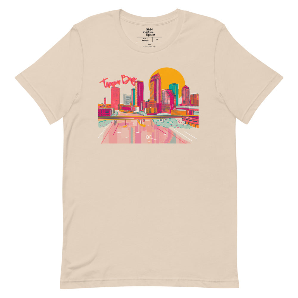 Tampa Bay Skyline Short Sleeve T-shirt UNISEX - Abbicreates Studio